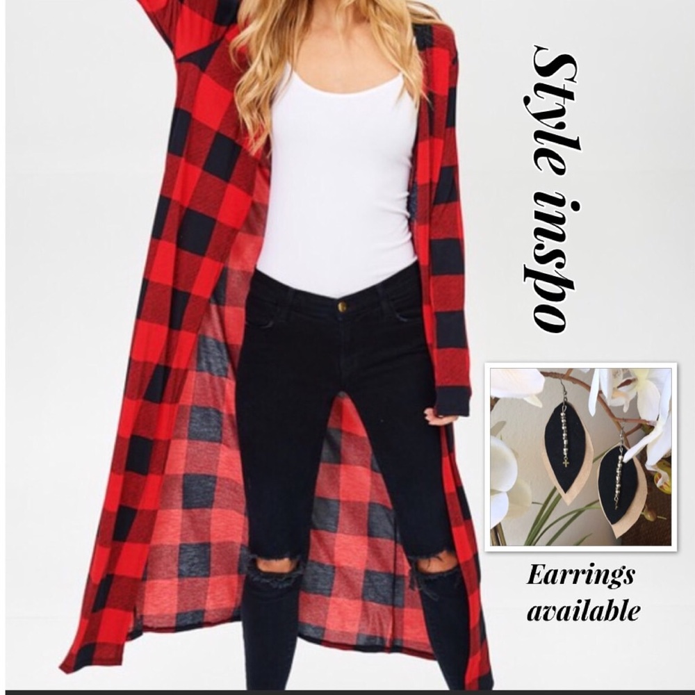 Buffalo Plaid Tunic/Duster/Dress - Picture 4 of 4